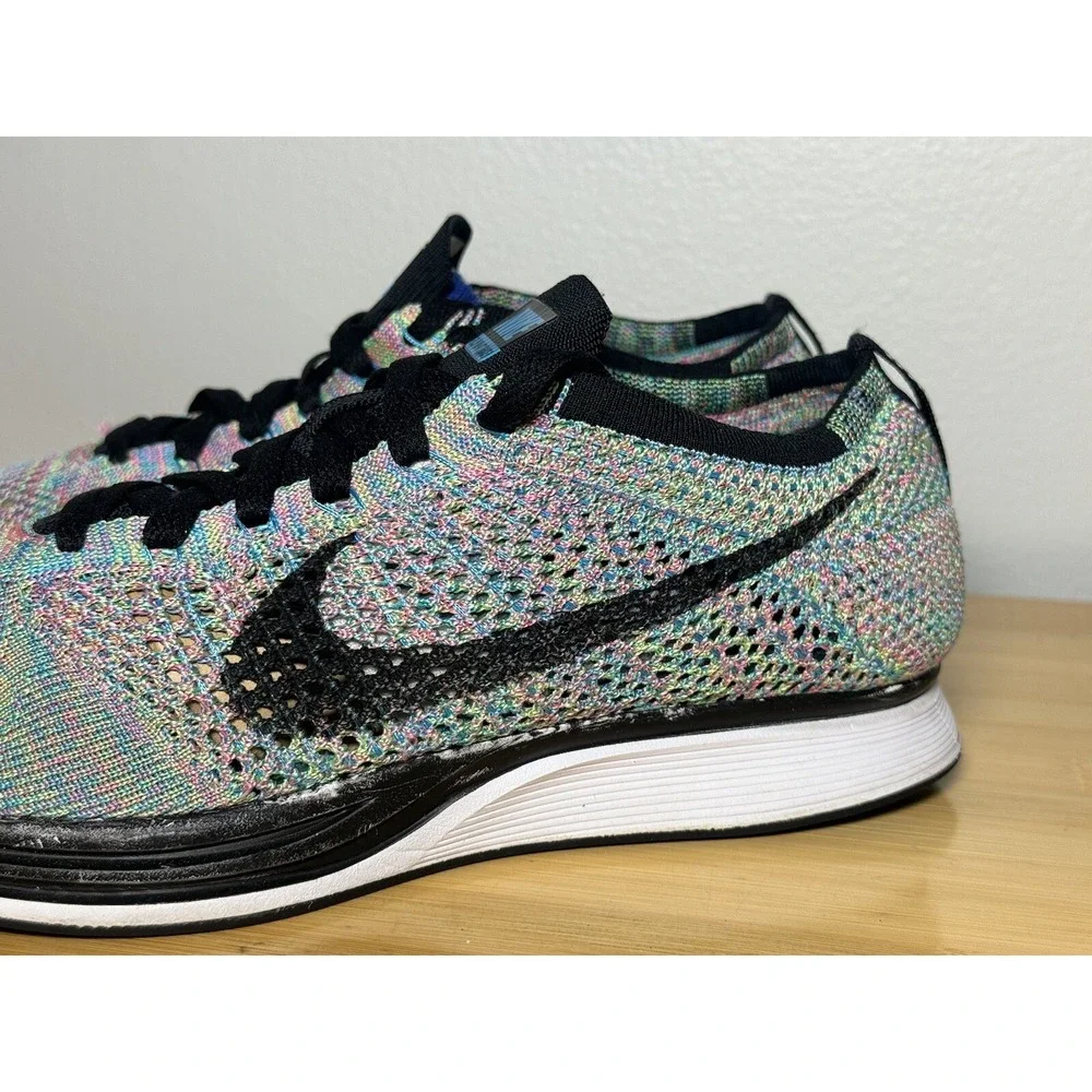 Size 9.5 - Nike Flyknit‎ Racer Multi-Color 2.0 - Men 526628-304